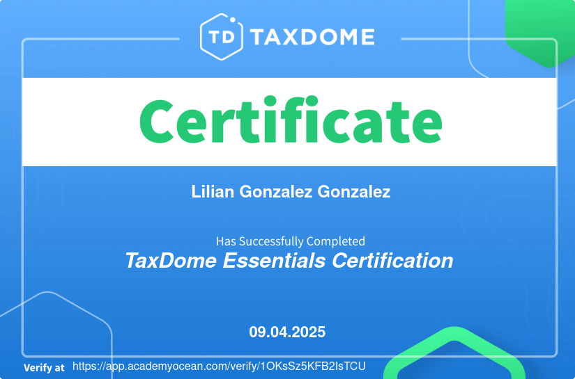 TaxDome Academy certificate: TaxDome Essentials Certification