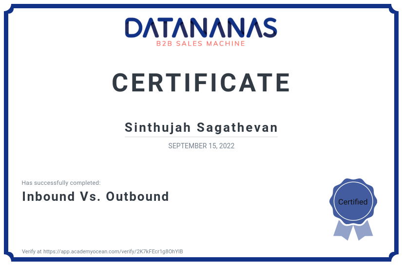academy certificate: Inbound Vs. Outbound