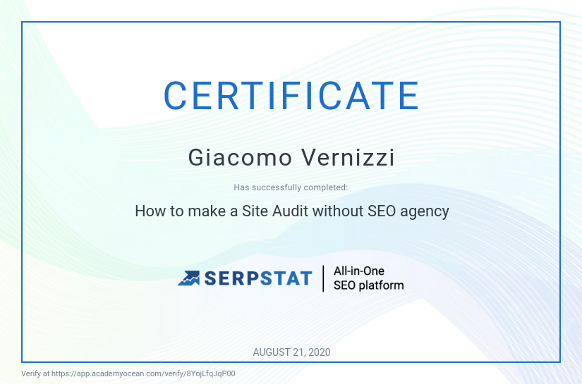 Serpstat certificate: How to make a Site Audit without SEO agency