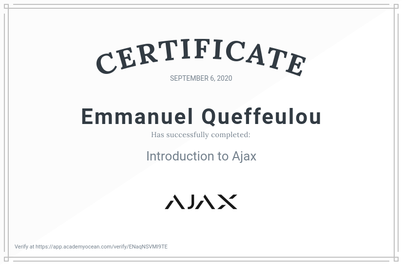 Ajax Systems EN certificate: Introduction to Ajax