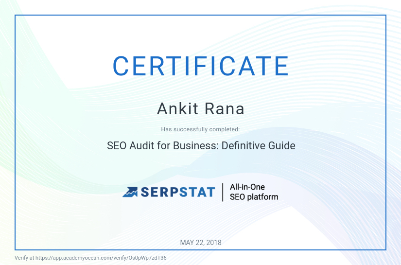 Serpstat certificate: How to make a Site Audit without SEO agency