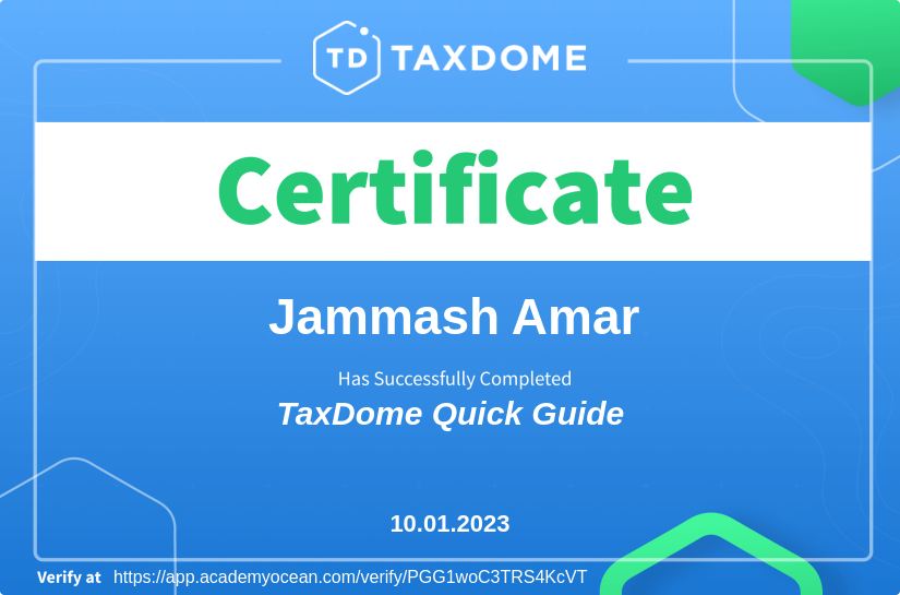 TaxDome Academy certificate: Get started with TaxDome