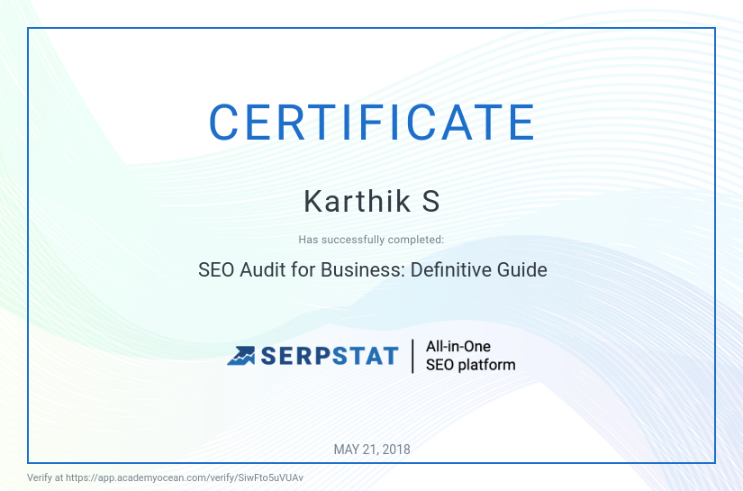 Serpstat certificate: How to make a Site Audit without SEO agency