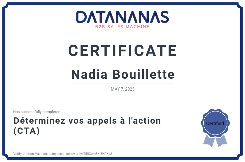 academy certificate: Déterminez vos appels à l'action (CTA)