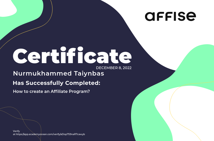 Affise certificate: How to create an Affiliate Program