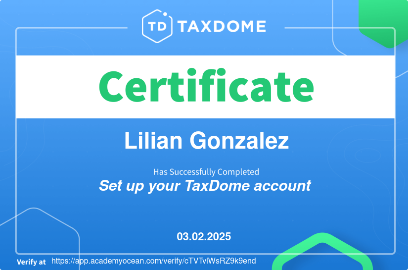 TaxDome Academy certificate: Set up your TaxDome account