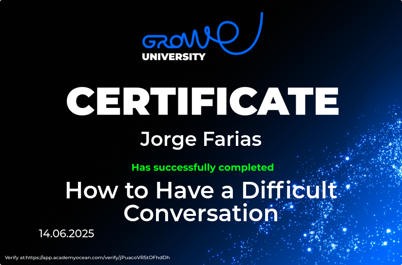 Growe certificate: How to Have a Difficult Conversation
