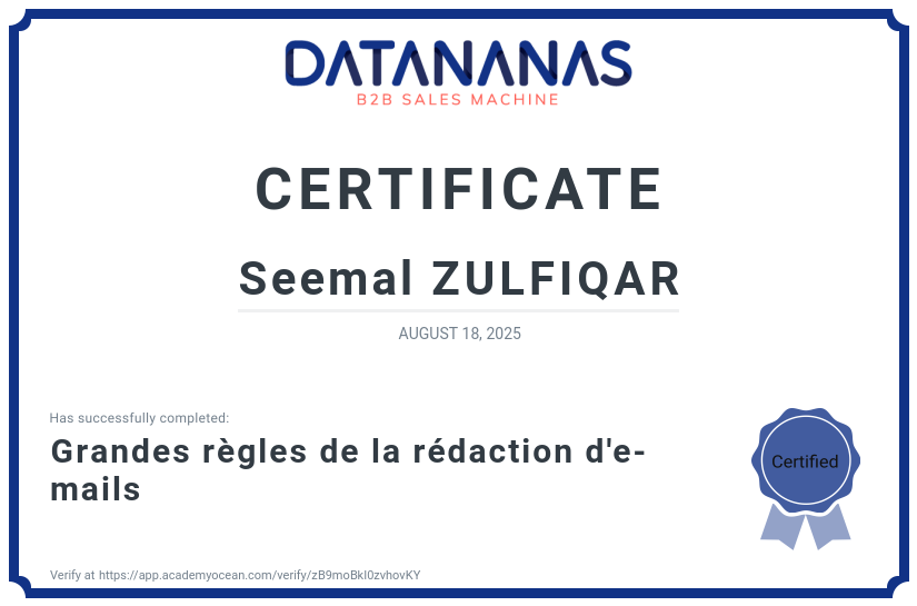 academy certificate: Grandes règles de la rédaction d'e-mails