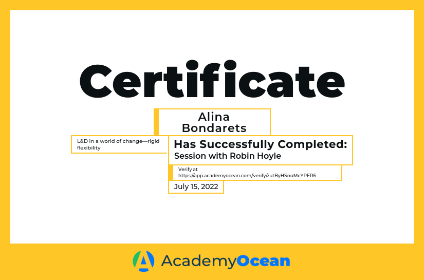 Coaching for Ukraine certificate: Session with Robin Hoyle