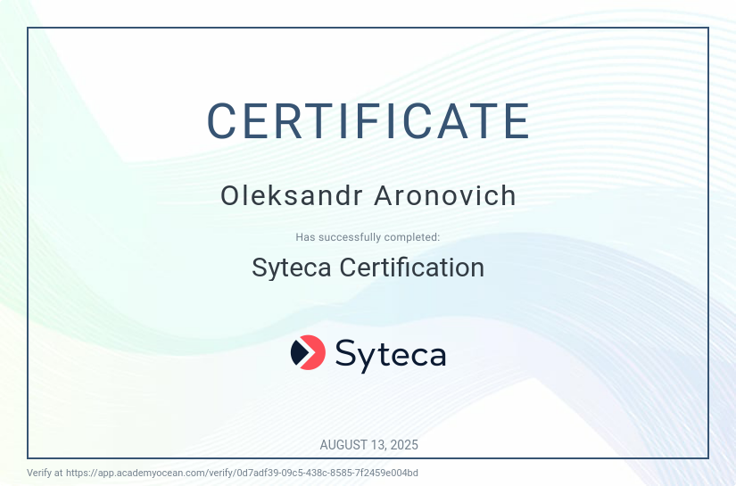 syteca academy certificate: Syteca Certification